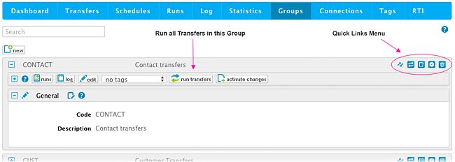 Nouvelle fonctionnalité MyRapidi sur les groupes : exécuter un groupe de transferts